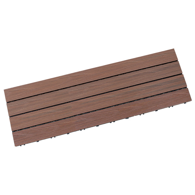Square Snapping Patio Flooring Tiles Striped Pattern Flooring Tiles