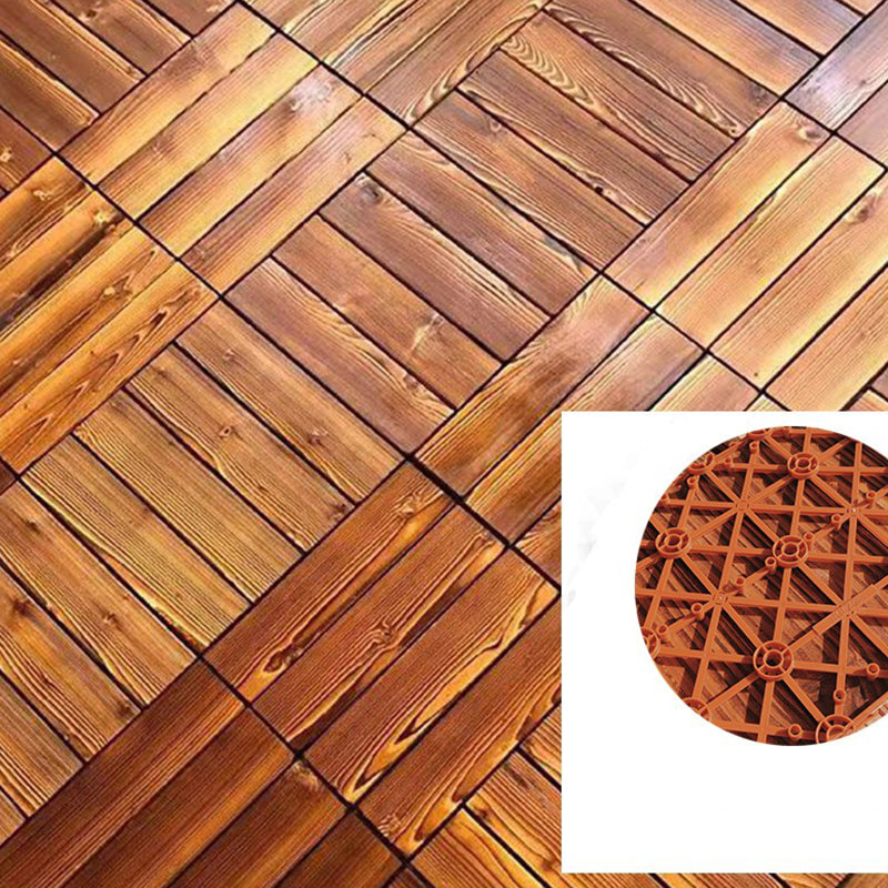 Outdoor Deck Plank Wooden Square Stripe Composite Floor Patio