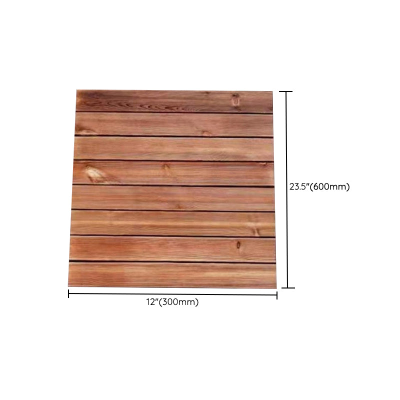 Outdoor Deck Plank Wooden Square Stripe Composite Floor Patio