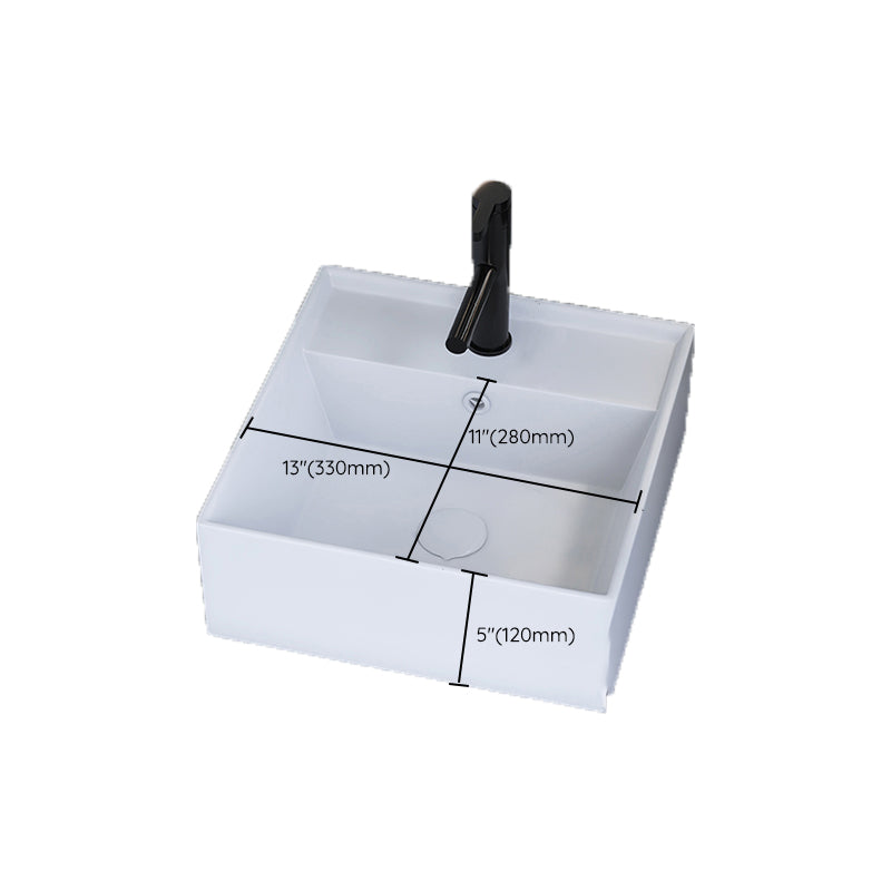 White Trough Bathroom Sink Rectangle Ceramic Trough Bathroom Sink