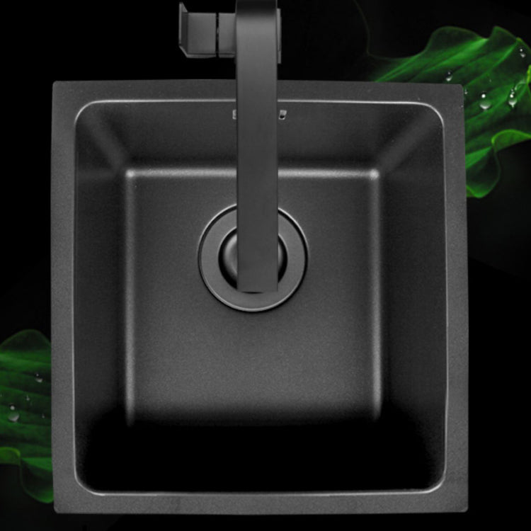 Black Stainless Steel Sink Single Bowl Undermount Sink with Basket Strainer