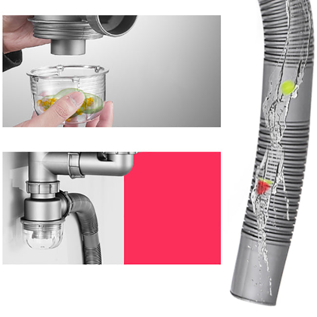 Kitchen Ceramic Sink White Pull-out Faucet Anti-spill Rectangular Sink