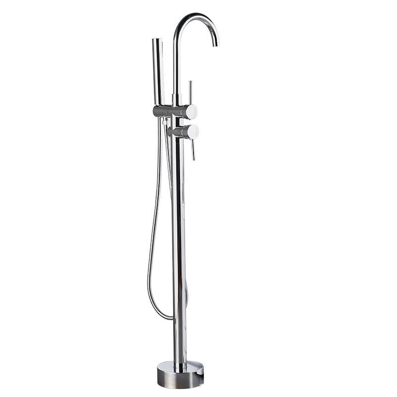 Floor Mounted Freestanding Tub Filler Single Handle Metal Freestanding Faucet