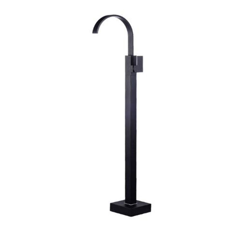 Floor Mounted Freestanding Tub Filler Metal High Arc Freestanding Bathtub Faucet