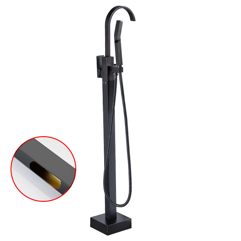 Floor Mounted Freestanding Tub Filler Metal High Arc Freestanding Bathtub Faucet