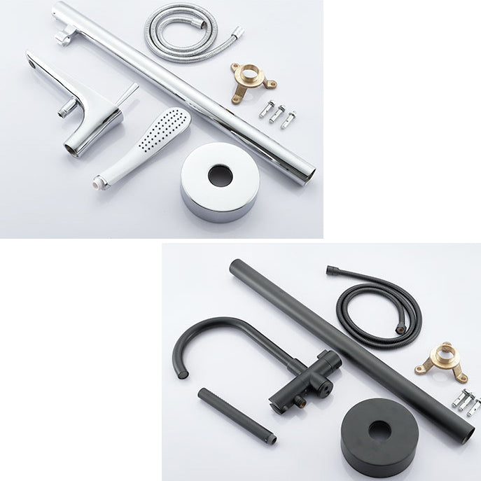 Floor Mounted Freestanding Tub Filler Metal High Arc Freestanding Bathtub Faucet