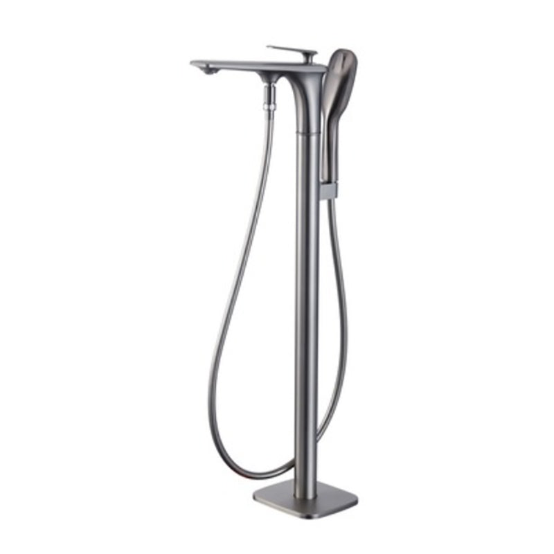Floor Mounted Copper Freestanding Tub Filler One Handle Freestanding Bathtub Faucet