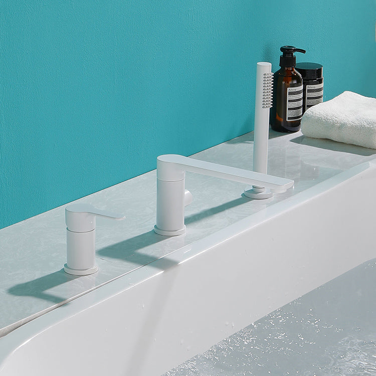 Modern Swivel Bath Faucet Solid Color Deck-Mount Bathroom Faucet