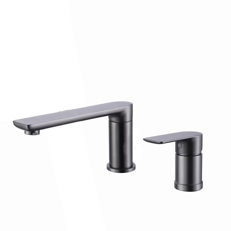 Modern Swivel Bath Faucet Solid Color Deck-Mount Bathroom Faucet