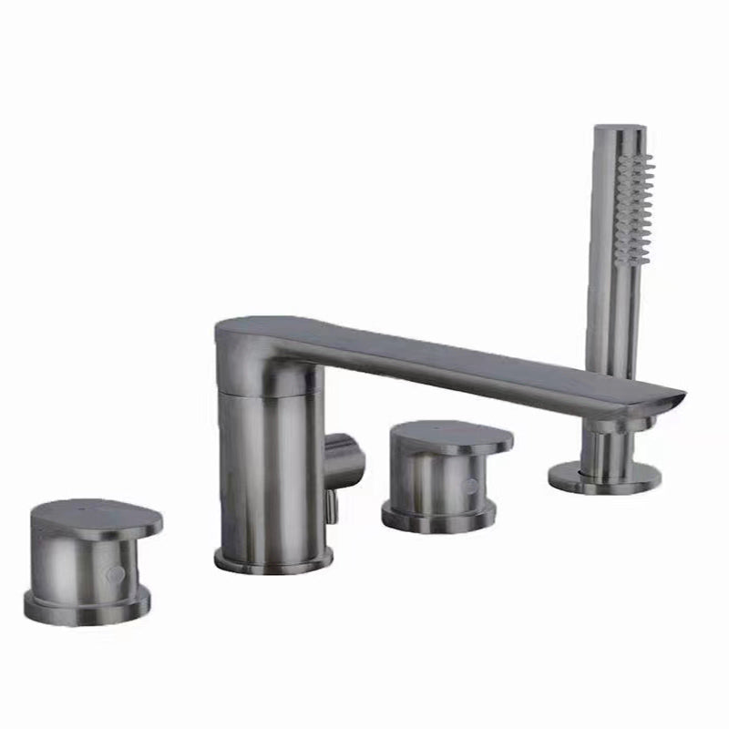 Modern Swivel Bath Faucet Solid Color Deck-Mount Bathroom Faucet