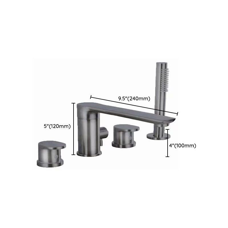 Modern Swivel Bath Faucet Solid Color Deck-Mount Bathroom Faucet