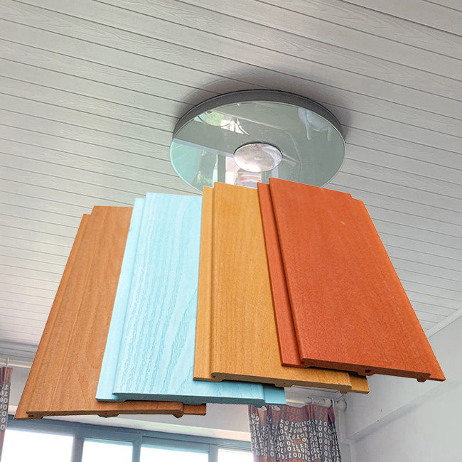 Wood Wall Ceiling Fireproof Water Resistant Textured Shiplap Wall Ceiling