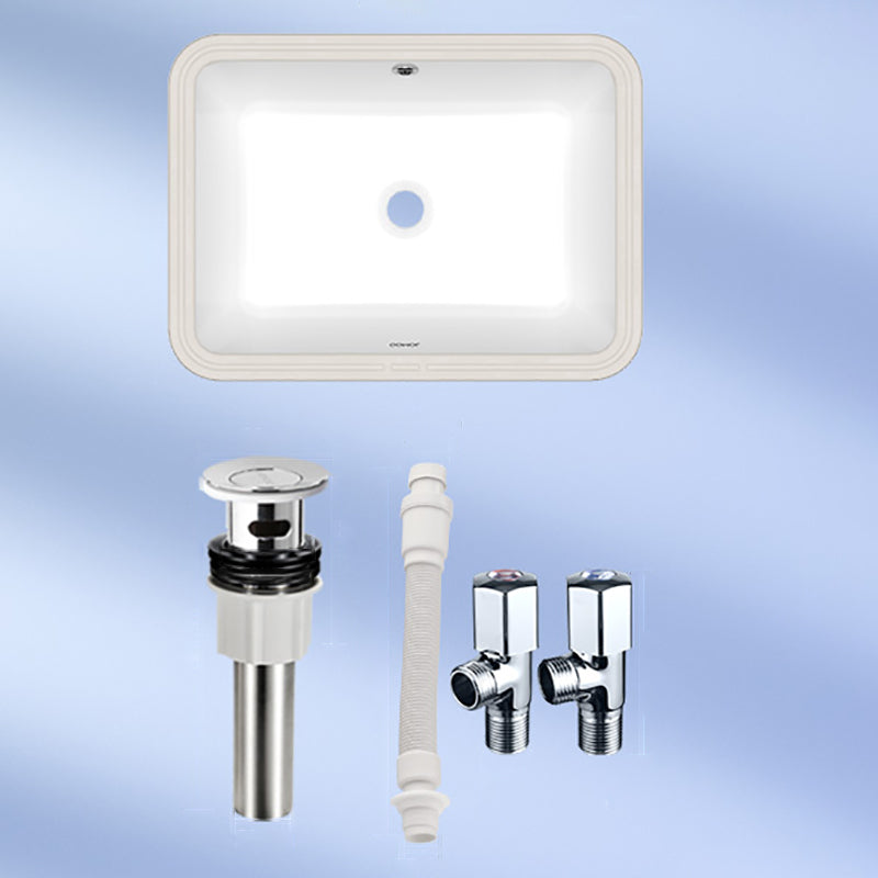Modern Style Bathroom Sink Overflow Hole Design Undermount Ceramic Bathroom Sink