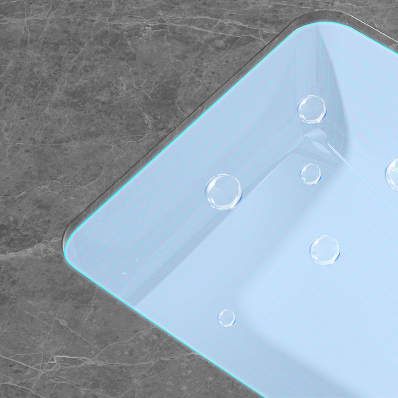 Modern Style Bathroom Sink Overflow Hole Design Undermount Ceramic Bathroom Sink