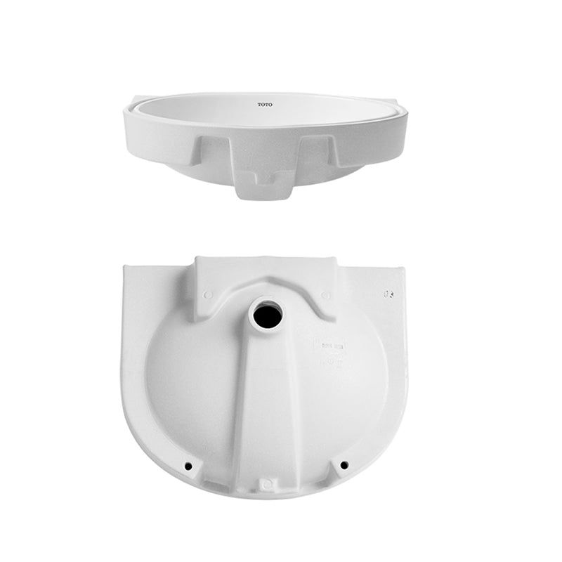 Modern Style Bathroom Sink Oval-shape Ceramic Bathroom Sink in White