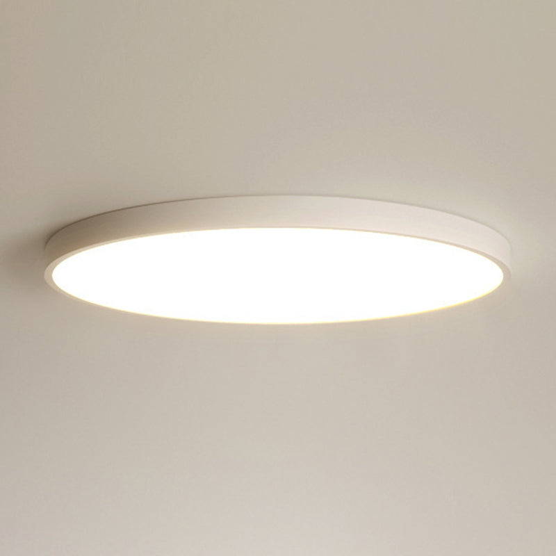 Single White Modernism Flush Mount Lighting LED Round Ceiling Light for Foyer