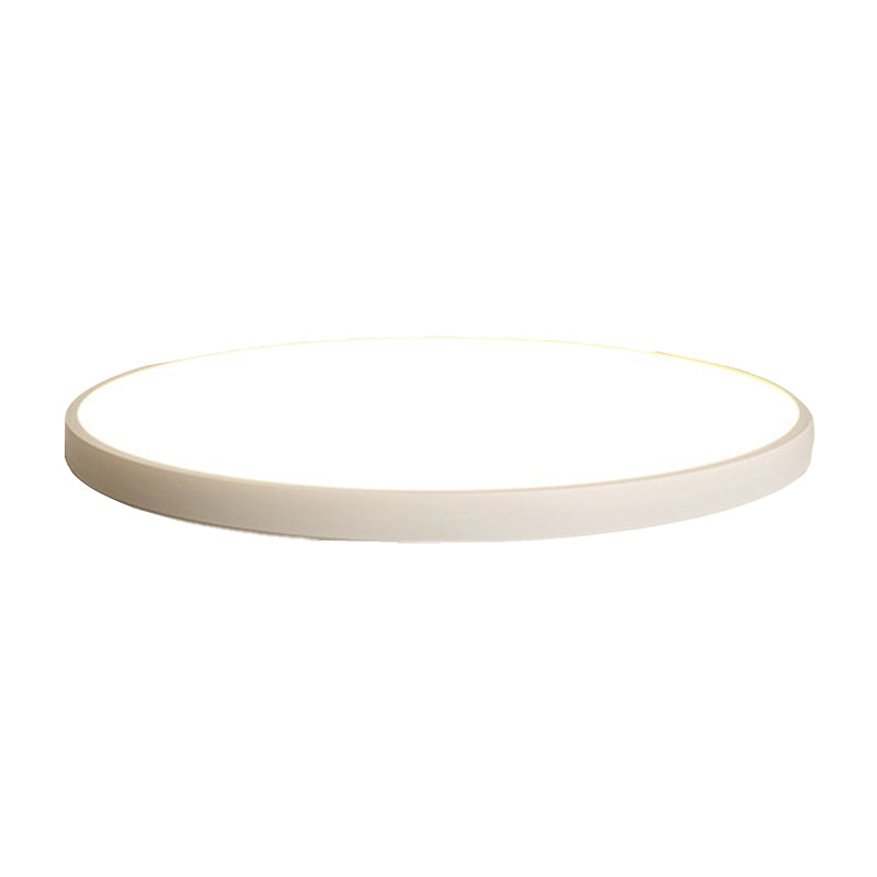Single White Modernism Flush Mount Lighting LED Round Ceiling Light for Foyer