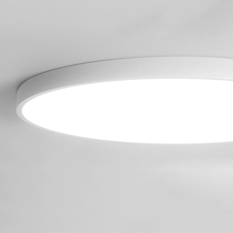 Single White Modernism Flush Mount Lighting LED Round Ceiling Light for Foyer