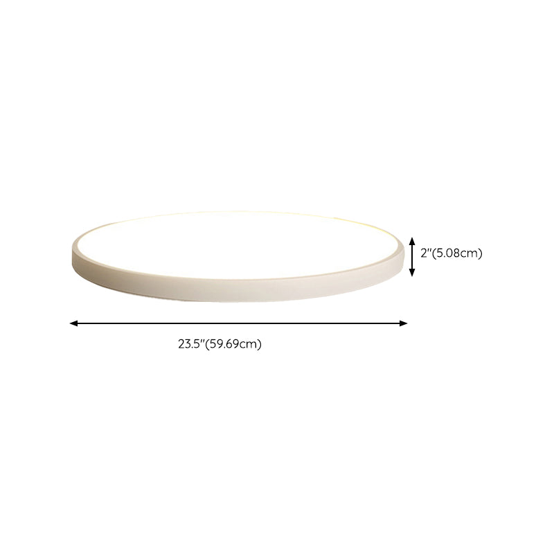 Single White Modernism Flush Mount Lighting LED Round Ceiling Light for Foyer