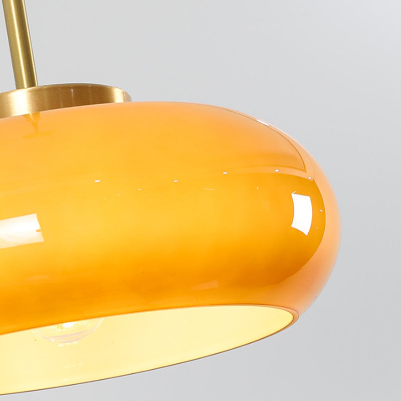Modern Ceiling Lamp Household Flush Mount Light Fixture with Colorful Glass Shade