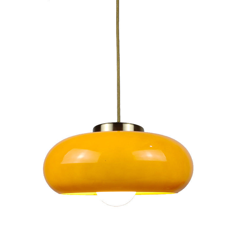 Modern Ceiling Lamp Household Flush Mount Light Fixture with Colorful Glass Shade