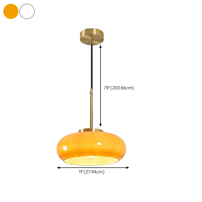 Modern Ceiling Lamp Household Flush Mount Light Fixture with Colorful Glass Shade