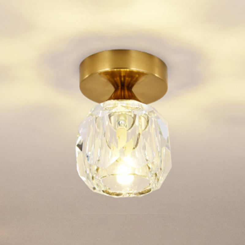 Modern Ceiling Lamp Creative Flush Mount Light Fixture with Glass Shade for Corridor