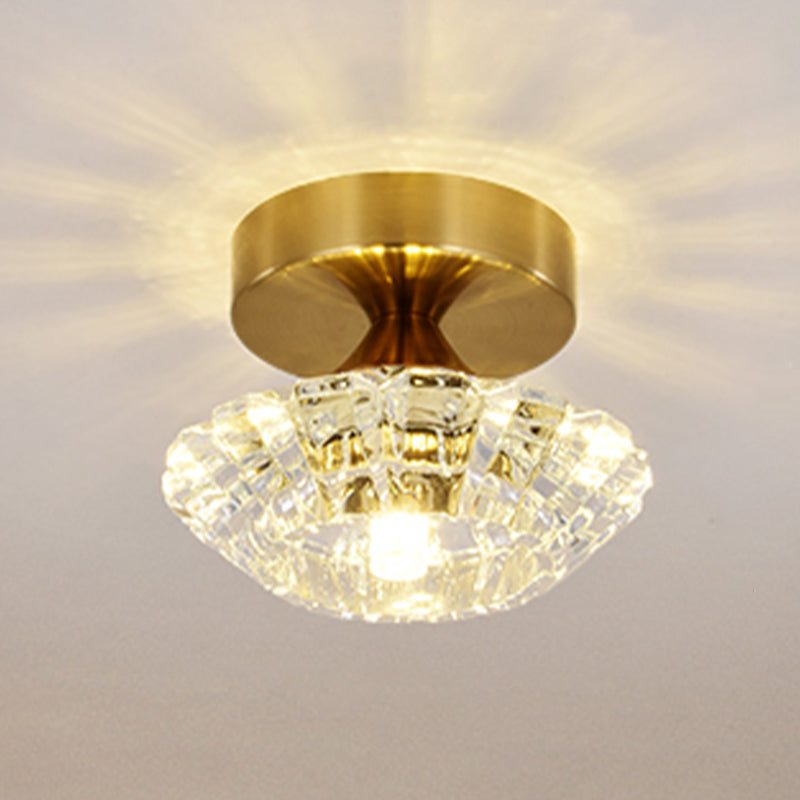 Modern Ceiling Lamp Creative Flush Mount Light Fixture with Glass Shade for Corridor