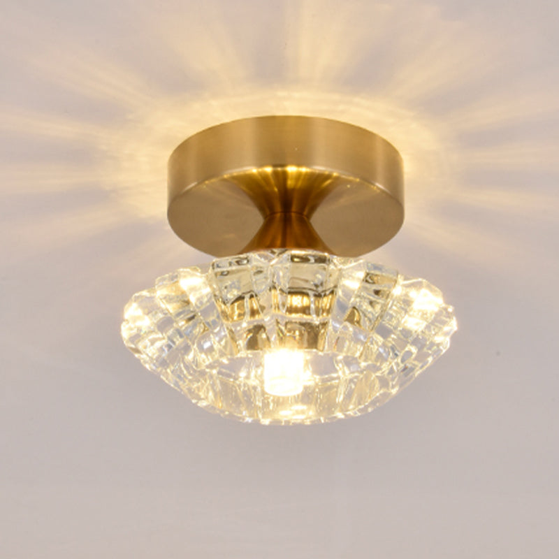 Modern Ceiling Lamp Creative Flush Mount Light Fixture with Glass Shade for Corridor