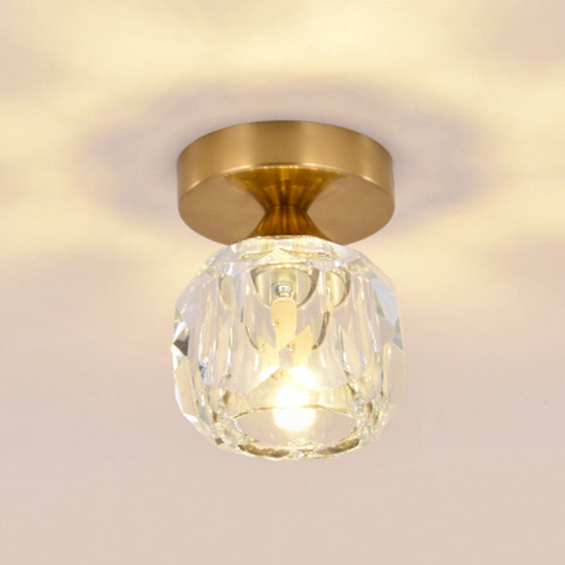 Modern Ceiling Lamp Creative Flush Mount Light Fixture with Glass Shade for Corridor