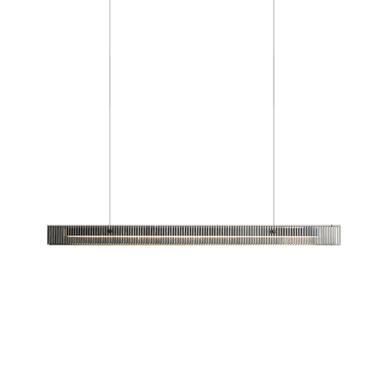 1 Light Glass Linear Hanging Lamp Kit Modern Hanging Island Lights