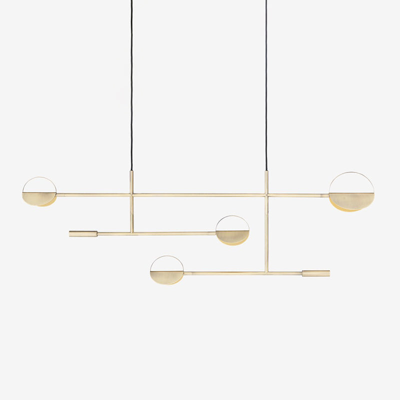 Modern 4-Light Kitchen Island Lighting Golden/Black Island Pendant Lighting