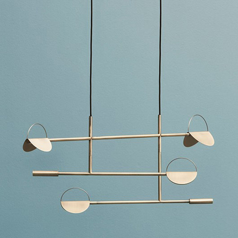 Modern 4-Light Kitchen Island Lighting Golden/Black Island Pendant Lighting