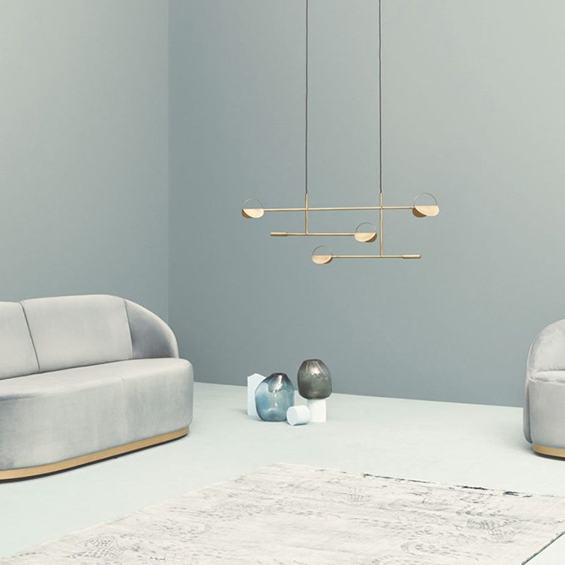 Modern 4-Light Kitchen Island Lighting Golden/Black Island Pendant Lighting