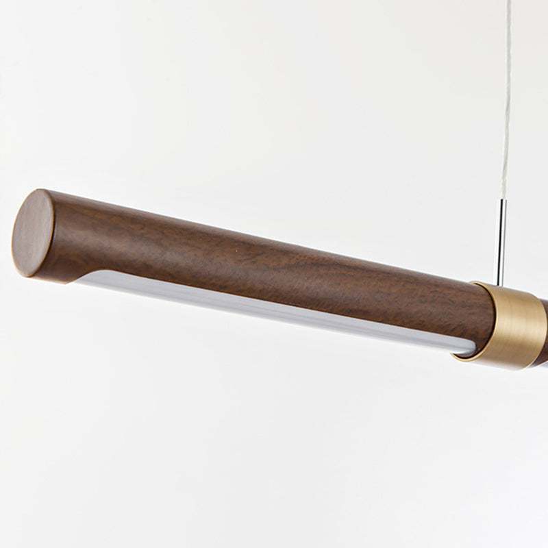 Modern Brown Single Kitchen Island Lighting LED Island Pendant Lighting