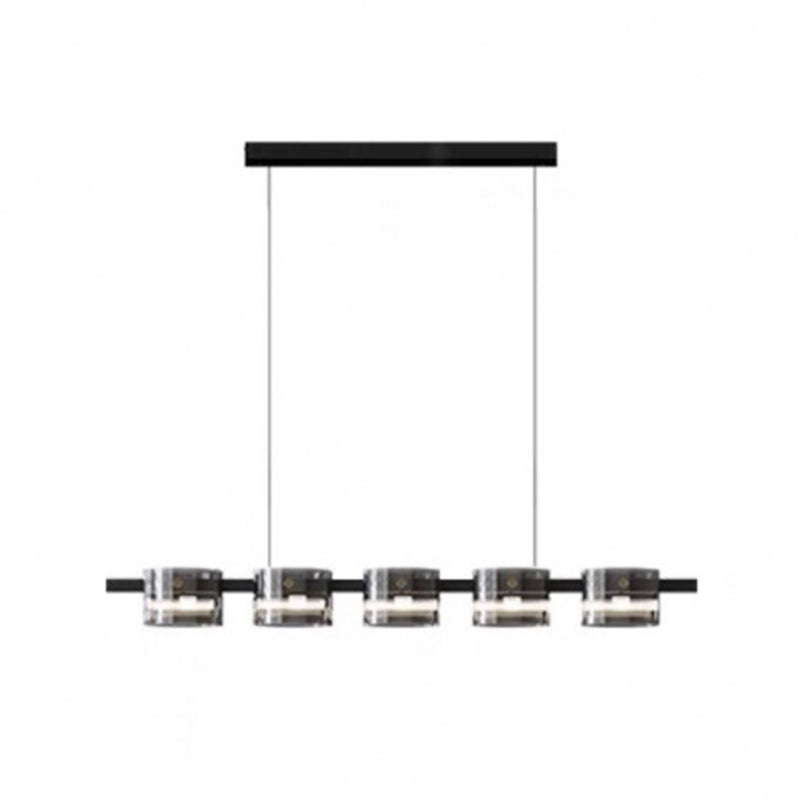 5/7/8/9-Light Modern Black Ceiling Light Glass LED Kitchen Island Lighting for Bedroom