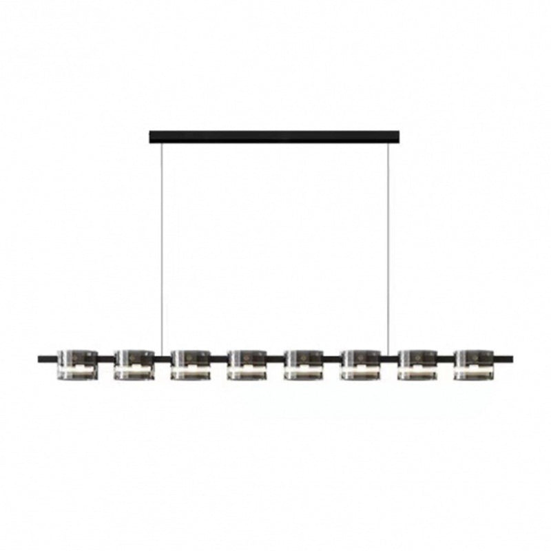 5/7/8/9-Light Modern Black Ceiling Light Glass LED Kitchen Island Lighting for Bedroom