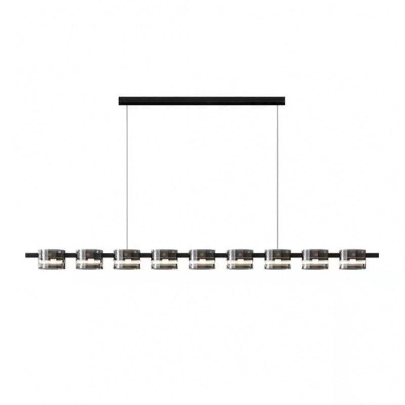 5/7/8/9-Light Modern Black Ceiling Light Glass LED Kitchen Island Lighting for Bedroom