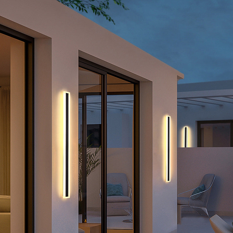 Modern Metal Wall Sconce Linear Shape Wall Light with Acrylic Shade for Living Room