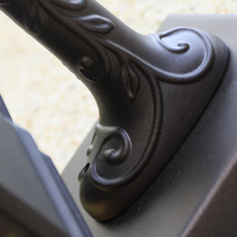 Modern Metal Wall Sconce Rectangle Shape Wall Light with Glass Shade for Living Room