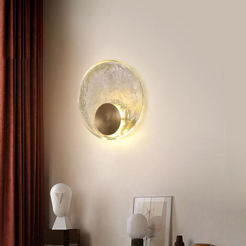 Modernism Single Golden Wall Mounted Sconce Round LED Wall Light