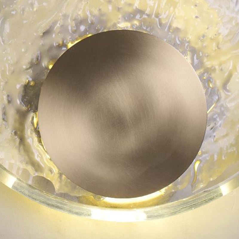 Modernism Single Golden Wall Mounted Sconce Round LED Wall Light