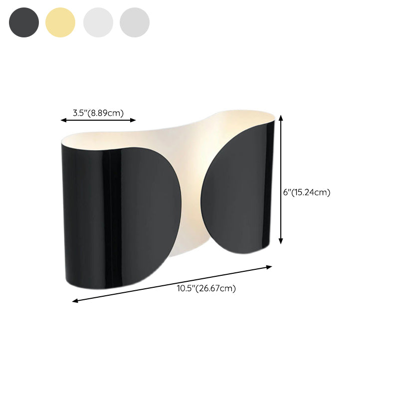 Single Polished Contemporary Wall Mounted Sconce Metal LED Wall Light