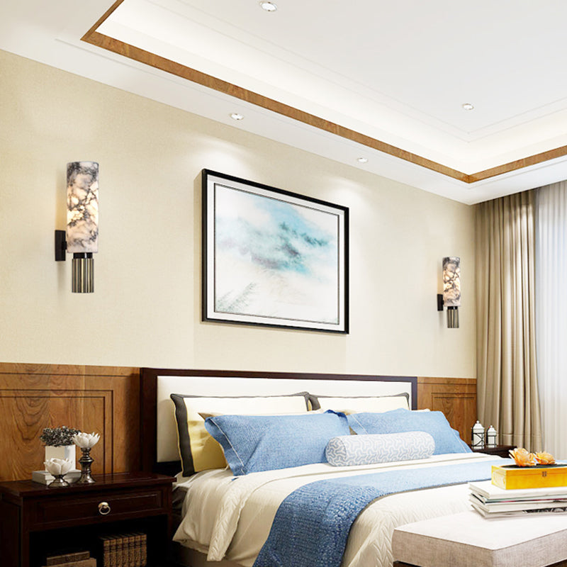 Single Modern Golden Wall Mounted Sconce LED Shaded Wall Light for Bedroom