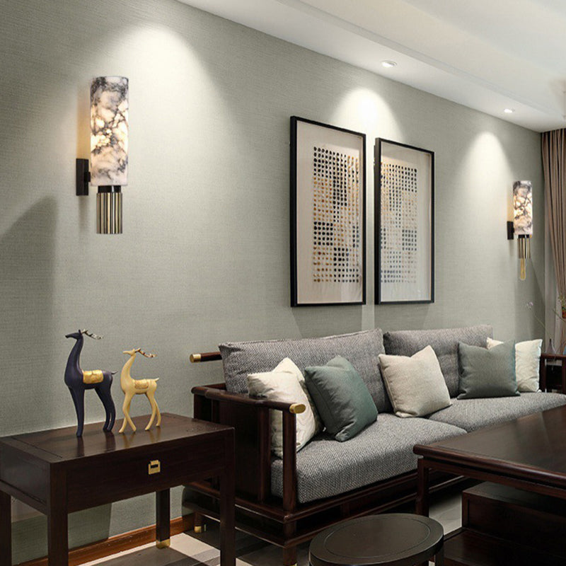 Single Modern Golden Wall Mounted Sconce LED Shaded Wall Light for Bedroom