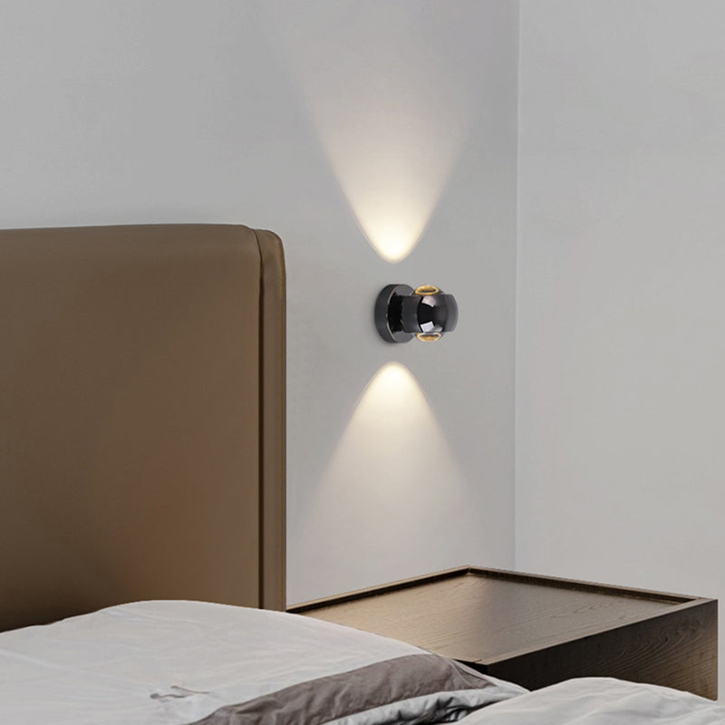 Iron and Glass Wall Light in Chrome Modernism Globe LED Wall Sconce