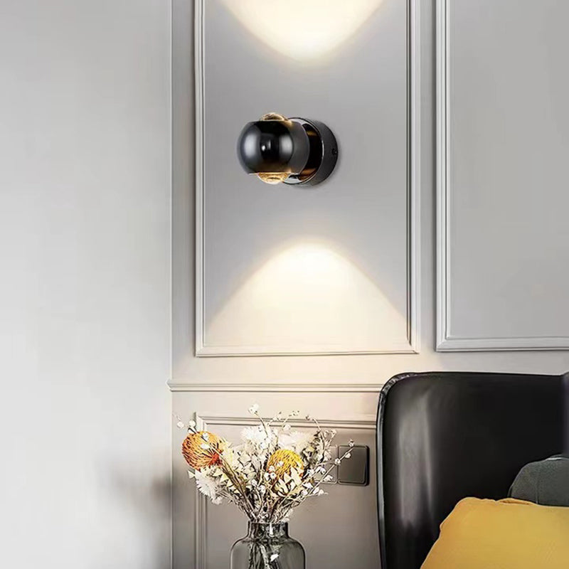 Modernism Wall Sconce Spherical Sconce Lighting with Metal for Bedroom