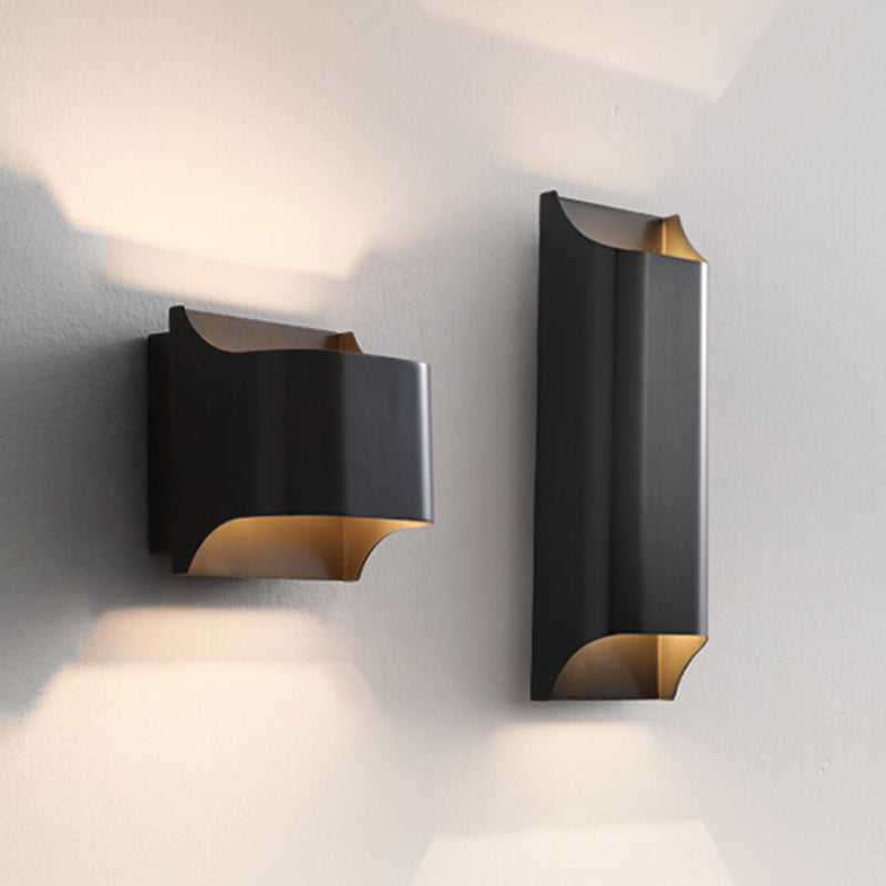Modernism Wall Sconce Black Sconce Lighting with Copper for Hallway