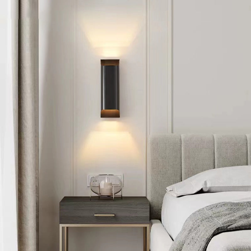 Modernism Wall Sconce Black Sconce Lighting with Copper for Hallway