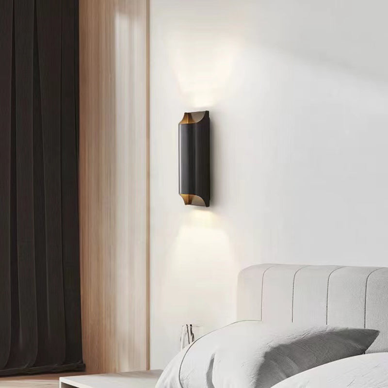 Modernism Wall Sconce Black Sconce Lighting with Copper for Hallway